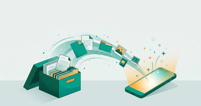 Illustration: phone storage freed up with space-saving steps